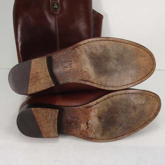 FRYE 77167 MELISSA LEATHER  TALL RIDING BOOTS 8 B - Picture 12 of 14